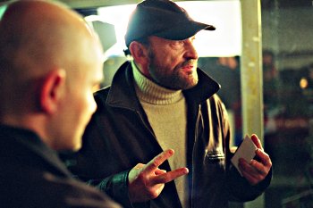 Michael Mendl und Jörg Schnitger bei der Besprechung der nächsten Szene. Ein schöner Tag © 2005 Lanapul - Film