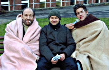 Michael Mendl, Jörg Schnitger und Philipp Danne. Ein schöner Tag © 2005 Lanapul - Film
