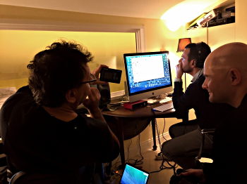 Andrea Morricone, Mischtonmeister Mario Gentili und Jörg Schnitger / DAS BAND IST NICHT GERISSEN © 2017 Lanapul Film